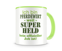 Tasse mit dem Motiv Ich bin Pferdewirt Tasse Modellnummer  grün 902/grün 902