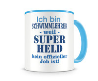 Tasse mit dem Motiv Ich bin Schwimmlehrer Tasse Modellnummer  hellblau/hellblau