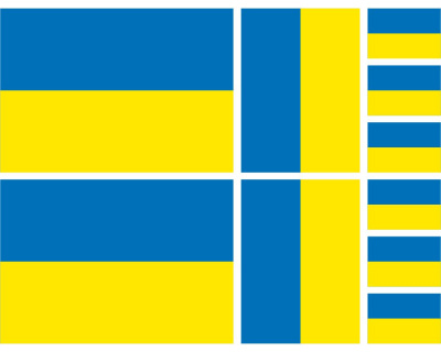 Aufkleber Set Ukraine Autoaufkleber 10 Flaggen Set