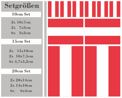 Aufkleber Set sterreich Autoaufkleber 10 Flaggen Set - Ansicht 2