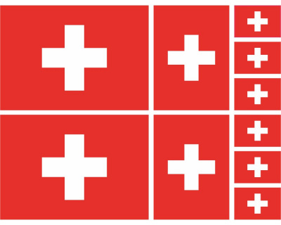 Aufkleber Set Schweiz Autoaufkleber 10 Flaggen Set