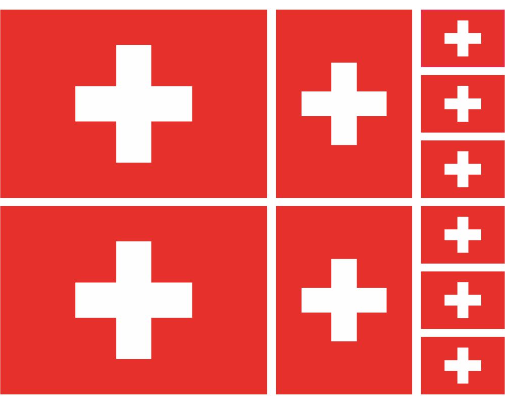 Aufkleber Set Autoaufkleber 10 Flaggen Set  Modellnummer 201721  