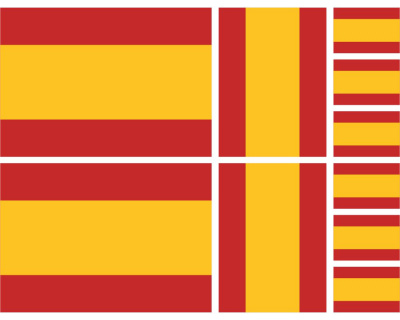 Aufkleber Set Spanien Autoaufkleber 10 Flaggen Set
