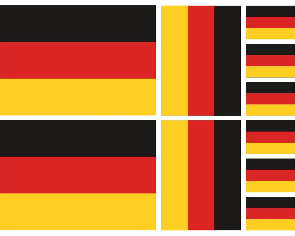 Aufkleber Set Autoaufkleber 10 Flaggen Set  Modellnummer 201725  