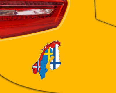 Skandinavien Aufkleber Norwegen-Schweden-Finnland Autoaufkleber