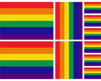 Regenbogenfahne Aufkleber | Peace Pride LGBTQ 10 Flaggen Set