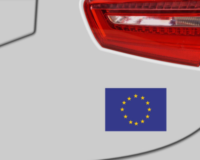 Europafahne Aufkleber EU Flagge Sticker |  Auto Mororrad Fahrrad - Ansicht 2