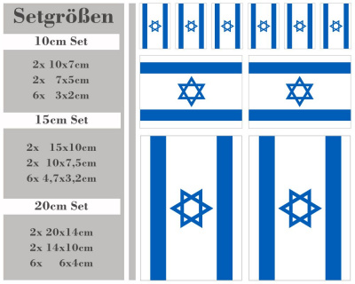 Israelflagge Autoaufkleber Flagge Sticker Aufkleber | Mororrad Auto Fahrrad - Ansicht 4
