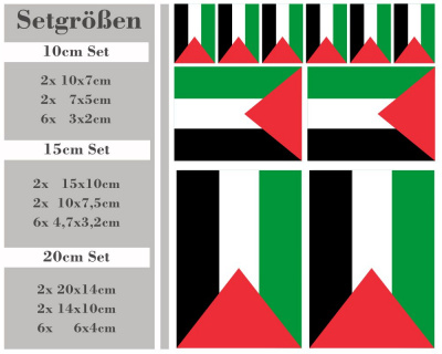 Palstinaflagge Autoaufkleber Flagge Sticker Aufkleber | Auto Mororrad Fahrrad - Ansicht 4