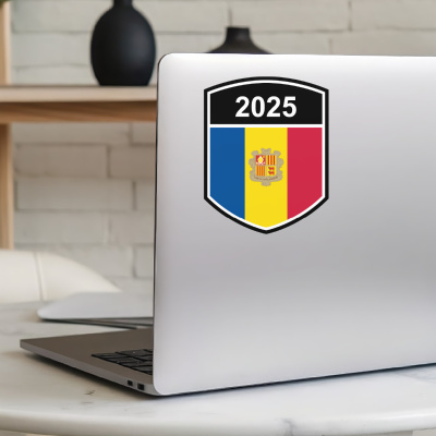 Andorra Wappen mit Jahreszahl Autoaufkleber - Ansicht 5