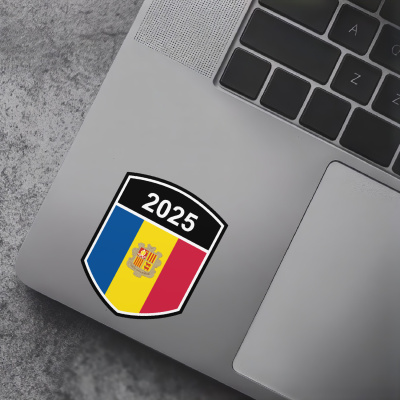 Andorra Wappen mit Jahreszahl Autoaufkleber - Ansicht 7