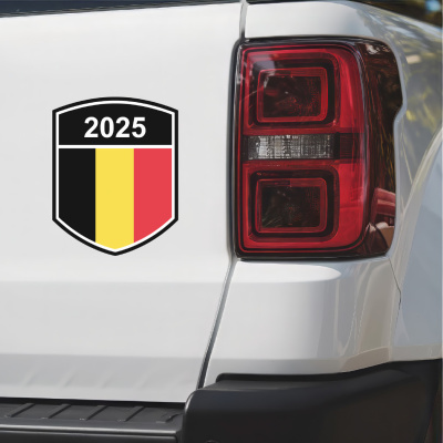 Belgien Wappen mit Jahreszahl Autoaufkleber - Ansicht 3