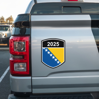 Bosnien und Herzegowina Wappen mit Jahreszahl Autoaufkleber - Ansicht 3