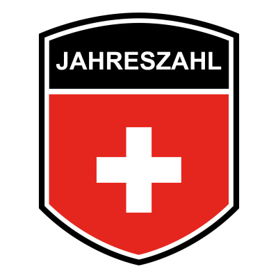 Schweiz Wappen mit Jahreszahl Autoaufkleber
