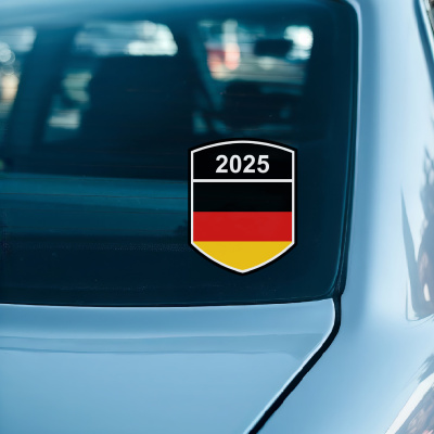 Deutschland Wappen mit Jahreszahl Autoaufkleber - Ansicht 2