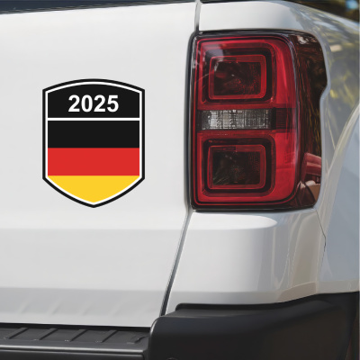 Deutschland Wappen mit Jahreszahl Autoaufkleber - Ansicht 3