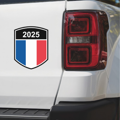 Frankreich Wappen mit Jahreszahl Autoaufkleber - Ansicht 3
