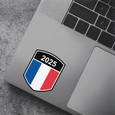 Frankreich Wappen mit Jahreszahl Autoaufkleber - Ansicht 7