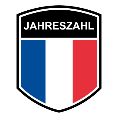 Frankreich Wappen mit Jahreszahl Autoaufkleber