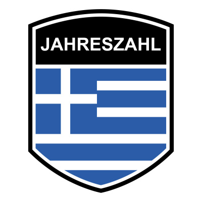 Griechenland Wappen mit Jahreszahl Autoaufkleber