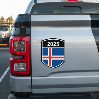 Island Wappen mit Jahreszahl Autoaufkleber - Ansicht 3