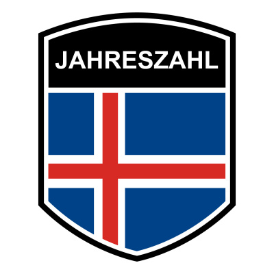 Island Wappen mit Jahreszahl Autoaufkleber