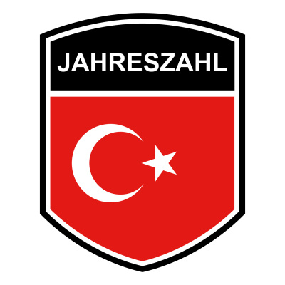 Trkei Wappen mit Jahreszahl Autoaufkleber