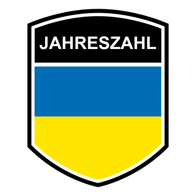 Ukraine Wappen mit Jahreszahl Autoaufkleber