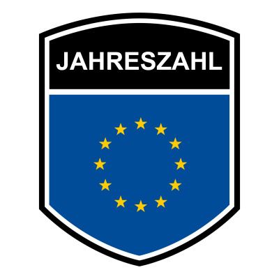 Europa Wappen mit Jahreszahl Autoaufkleber