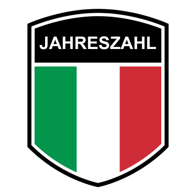 Italien Wappen mit Jahreszahl Autoaufkleber