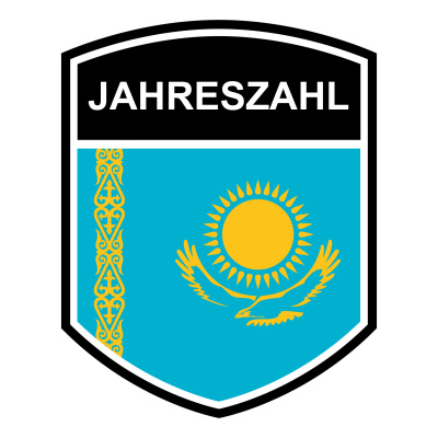 Kasachstan Wappen mit Jahreszahl Autoaufkleber
