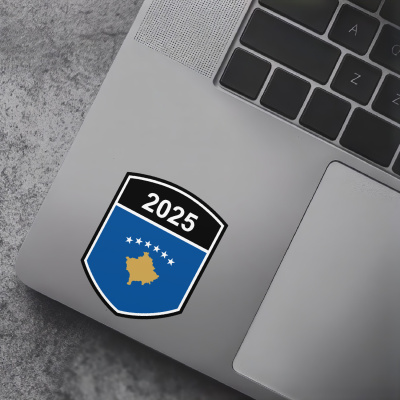 Kosovo Wappen mit Jahreszahl Autoaufkleber - Ansicht 7