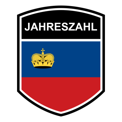 Liechtenstein Wappen mit Jahreszahl Autoaufkleber