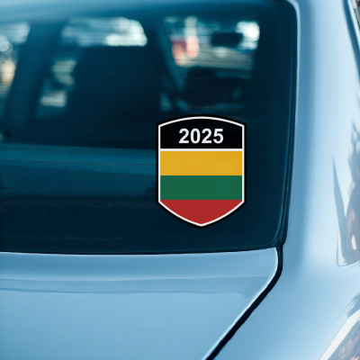 Litauen Wappen mit Jahreszahl Autoaufkleber - Ansicht 2