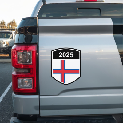 Faroe Islands Wappen mit Jahreszahl Autoaufkleber - Ansicht 3