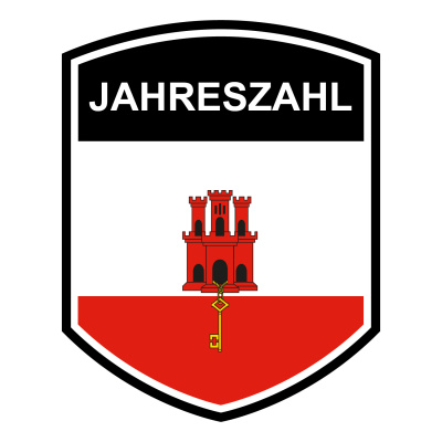 Gibraltar Wappen mit Jahreszahl Autoaufkleber