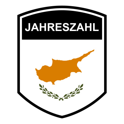 Republik Zypern Wappen mit Jahreszahl Autoaufkleber