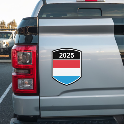 Luxemburg Wappen mit Jahreszahl Autoaufkleber - Ansicht 3