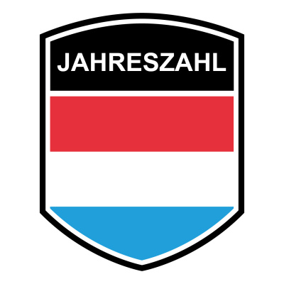Luxemburg Wappen mit Jahreszahl Autoaufkleber