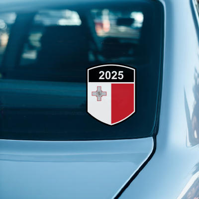 Malta Wappen mit Jahreszahl Autoaufkleber - Ansicht 2