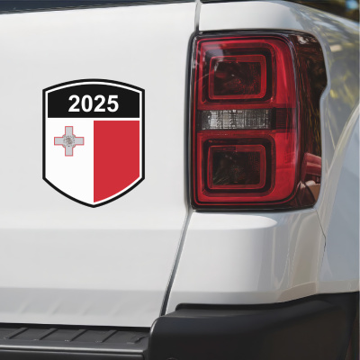 Malta Wappen mit Jahreszahl Autoaufkleber - Ansicht 3