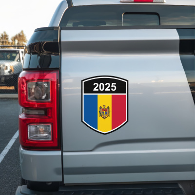 Moldau Wappen mit Jahreszahl Autoaufkleber - Ansicht 3