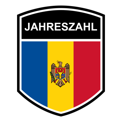 Moldau Wappen mit Jahreszahl Autoaufkleber