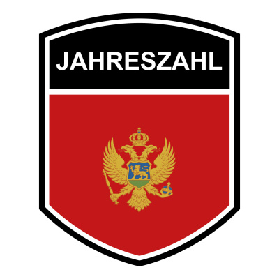 Montenegro Wappen mit Jahreszahl Autoaufkleber