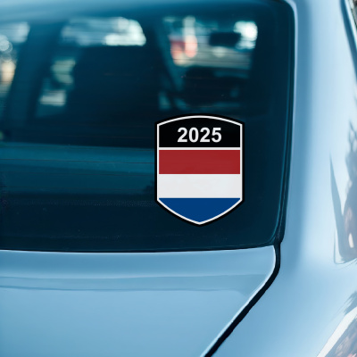 Niederlande Wappen mit Jahreszahl Autoaufkleber - Ansicht 2