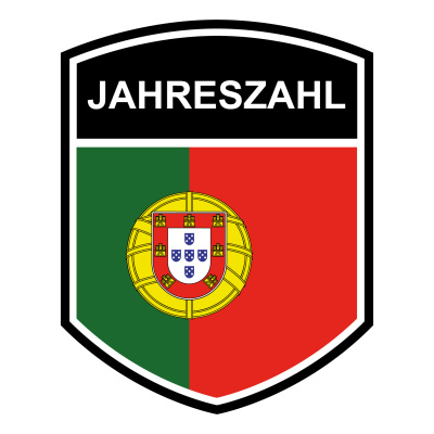 Portugal Wappen mit Jahreszahl Autoaufkleber