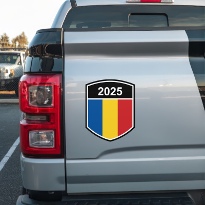 Rumnien Wappen mit Jahreszahl Autoaufkleber - Ansicht 3