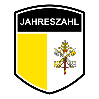 Vatikanstadt Wappen mit Jahreszahl Autoaufkleber