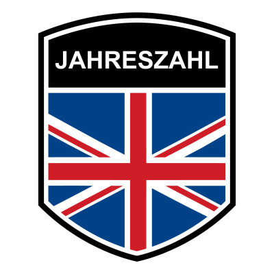 Vereinigtes Knigreich Wappen mit Jahreszahl Autoaufkleber