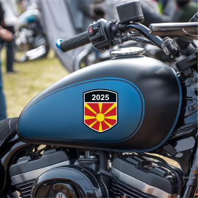 Nordmazedonien Wappen mit Jahreszahl Autoaufkleber - Ansicht 8